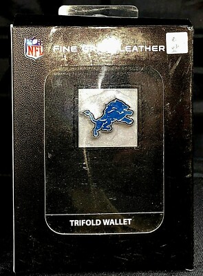 NFL Detroit Lions Fine Grain Tri-fold Leather wallet