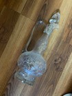 Crystal Cut and Etched Glass Decantur with topper Vintage — photo 1