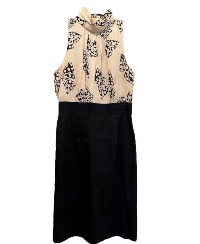 Vestido de seda firmado Milly estampado de lazo cuello alto falda de lana cintura chisme niña 6