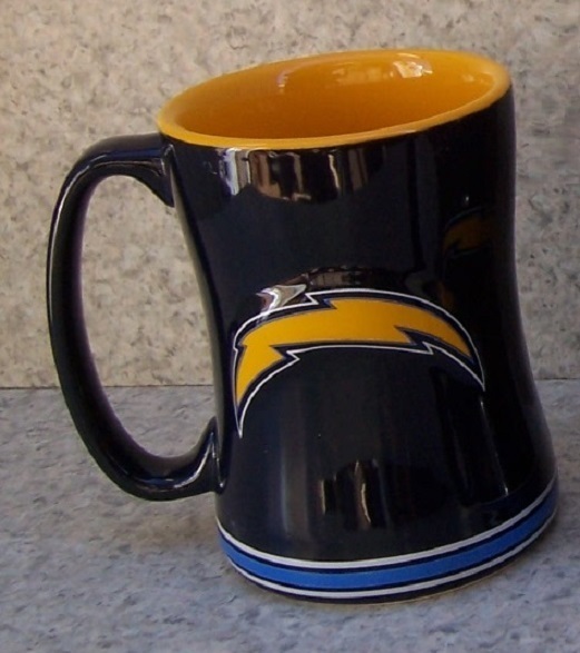 Coffee Mug Sports NFL Los Angeles Chargers NEW 14 ounce cup with gift