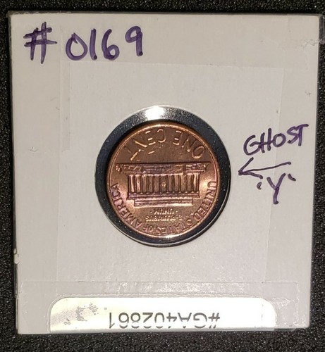1982 Lincoln Cent ERROR Die CLASH ""Y"" RÜCKWÄRTS - Bild 4 von 5