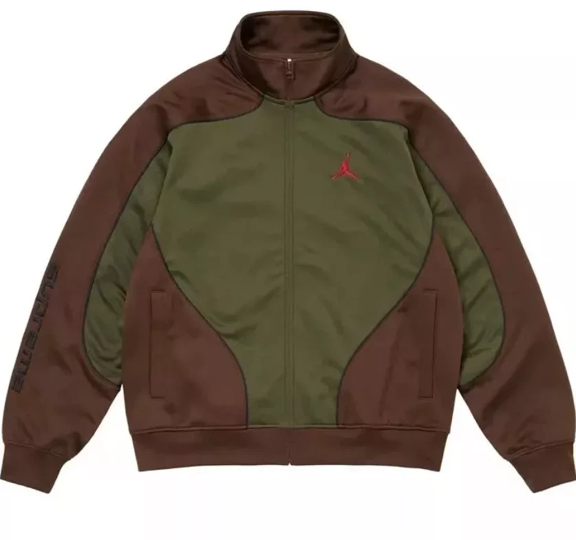 Veste de survêtement Supreme Jordan Tricot vert olive FW24 Travis Scott   Large (L)