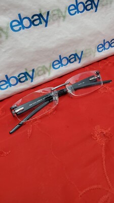Dolce & Gabbana Silver Black Rimless Glasses Italy D&G 4128 H71 53-16-135 Dolce & Gabbana Silver Black Rimless Rectangular Glasses  main image 2