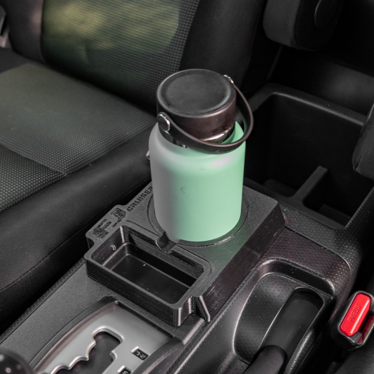 Fit Toyota FJ Cruiser 2007-2021 Gear Shift Console Cup Holder Insert - TPE Storage Cup Liner (2PCS, Blue) - View #8