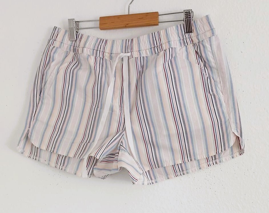 Pantalones cortos para correr LOFT Outlet para mujer multicolores a rayas 100 % algodón talla pequeña
