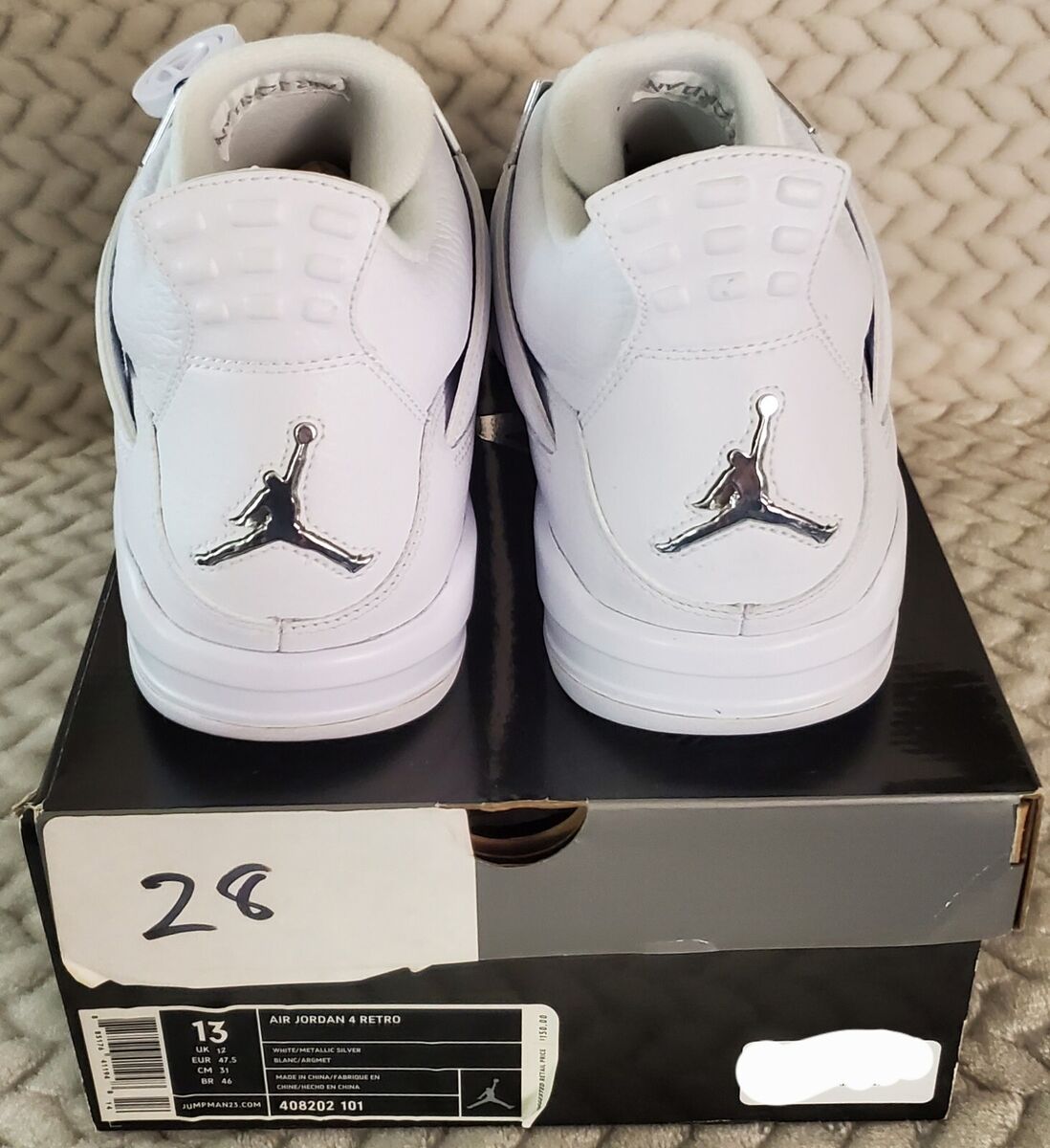 Size 13 - Air Jordan 4 Retro 25th Silver Anniversary for Size 13 - Air Jordan 4 Retro 25th Silver Anniversary for
