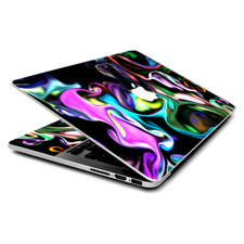 Skin Wrap for MacBook Pro 15 inch Retina Resin Swirls Smoke Glass