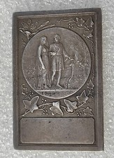 MEDAILLE DE MARIAGE EN ARGENT 1912 graveur Dropsy