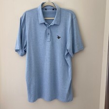 Travis Mathew Polo Shirt Pima Cotton Blend Golf Casual Blue XL