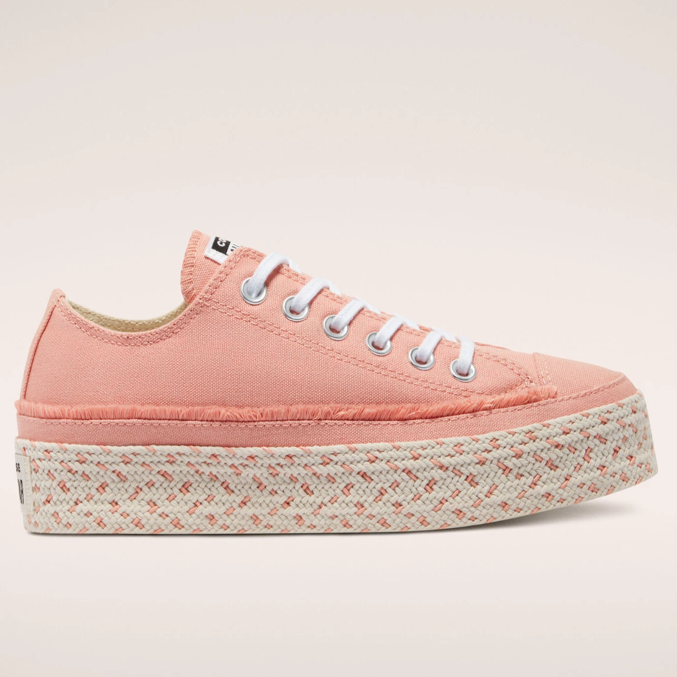 Converse CTAS scarpe da ginnastica basse in tela estive espadrillas rosa quarzo 570771C UK 5