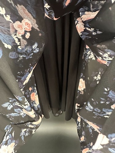 Maxi Abito Torrido Floreale Chiffon 2X Schiena Fumè Babydoll Estivo - Foto 7 di 11