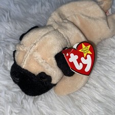Mint Condition Ty Beanie Baby Pugsly The Pug, 1996
