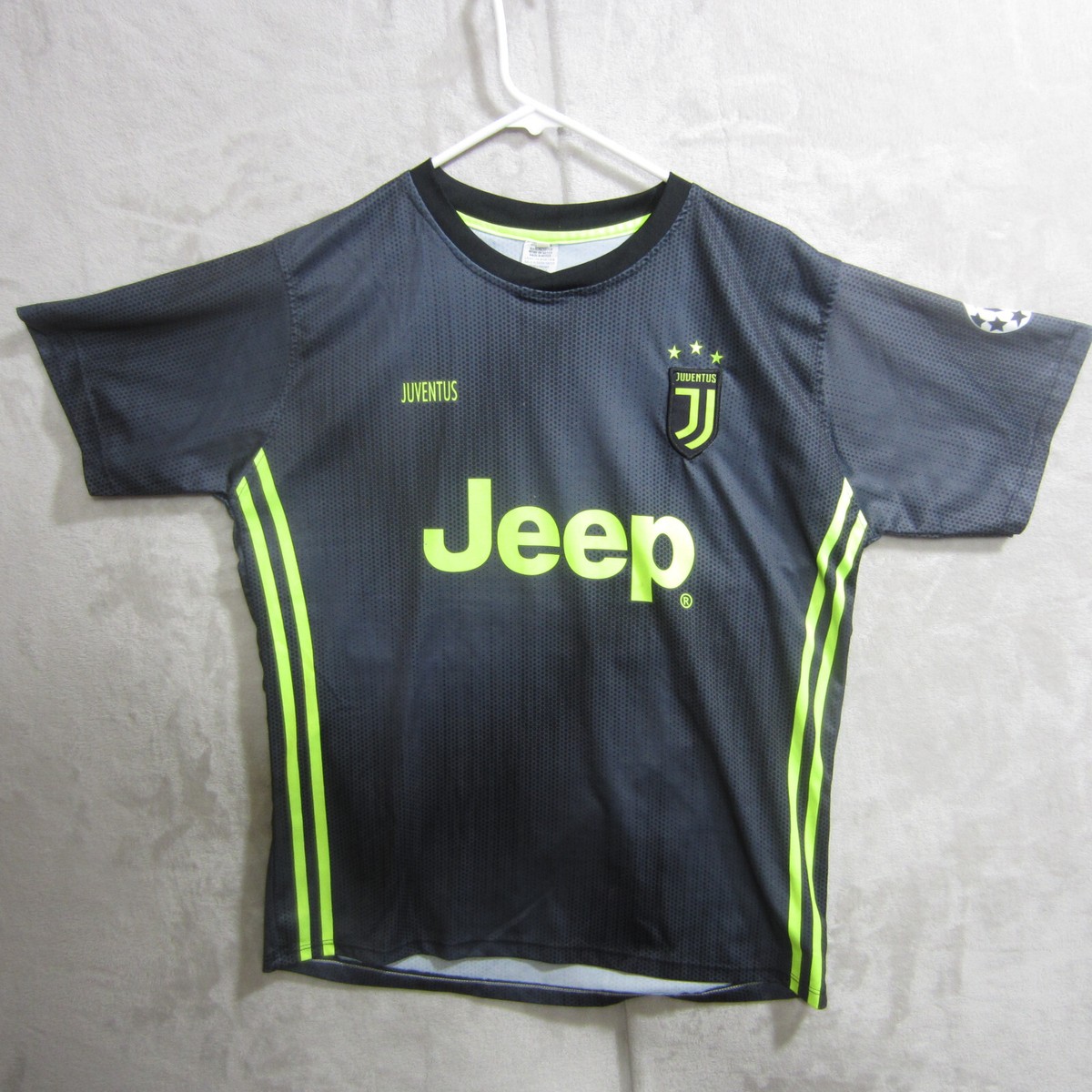 Juventus Black Soccer Jersey Mens M Jeep Logo | eBay