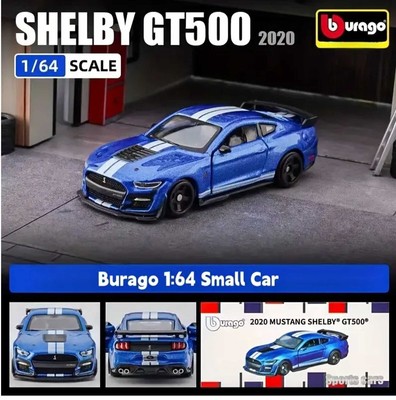 1/64 BURAGO 2020 FORD  MUSTANG SHELBY GT500 Blue doors open New USA Ship stk98