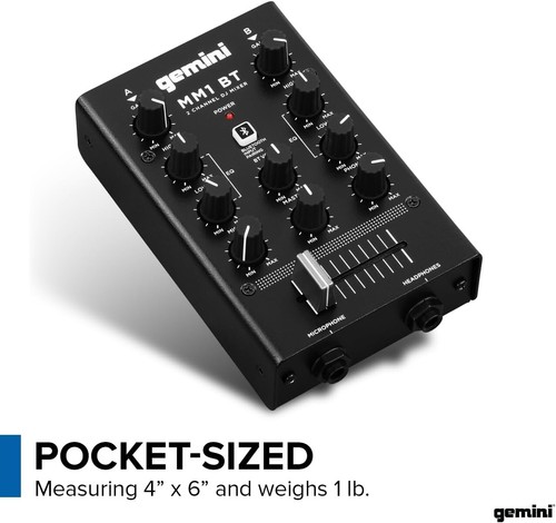 Professional Portable Bluetooth DJ Mixer – 2-Channels with Precise Control - Picture 8 of 8