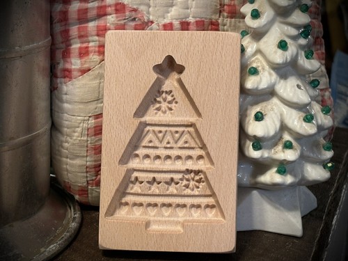Molde de galletas Springerle madera tallada Navidad Papá Noel reno ciervo - Imagen 6 de 18
