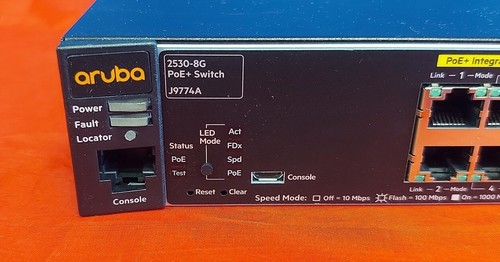 HPE ARUBA J9774A 2530 8G PoE+ Switch with Rack Mounts & POWER ADAPTER - Picture 3 of 6