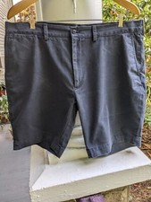 Vintage Polo Ralph Lauren Chino Shorts Size 38 Navy Blue-Gray Color Flat Front