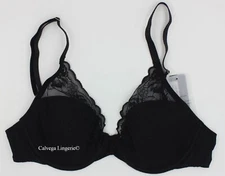 NWT Natori 741258 "Avail" Contour, Plunge, Convertible, Padded Bra, Black, 34D