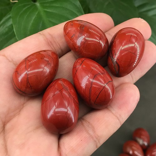 10 piezas Natural Jaspe Rojo Cuarzo Huevo Cuarzo Cristal Calavera Reiki Gema Curativa - Imagen 7 de 12