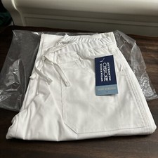 Scrub Cherokee Workwear Drawstring Cargo Petite Pant 24001P WHTW White XS