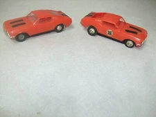Vintage Revell Orange Ford Mustangs-Used-Lot of 2-One Is For Parts