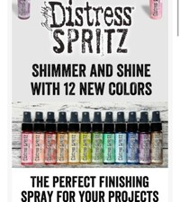 Ranger Tim Holtz DISTRESS SPRITZ SPRAYS- All 12 Colors- IN STOCK- RELEASE 2