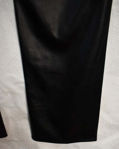 Old Navy Faux Leather Pants Size 16 Tall  Black High Rise Boot Cut Women's New - Picture 4 of 6