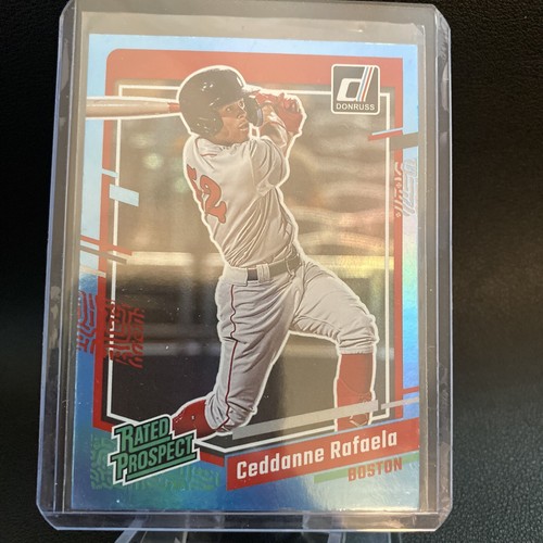 Ceddanne Rafaela 2023 Donruss Boston Red Sox Rated Prospect Carolina Blue Foil