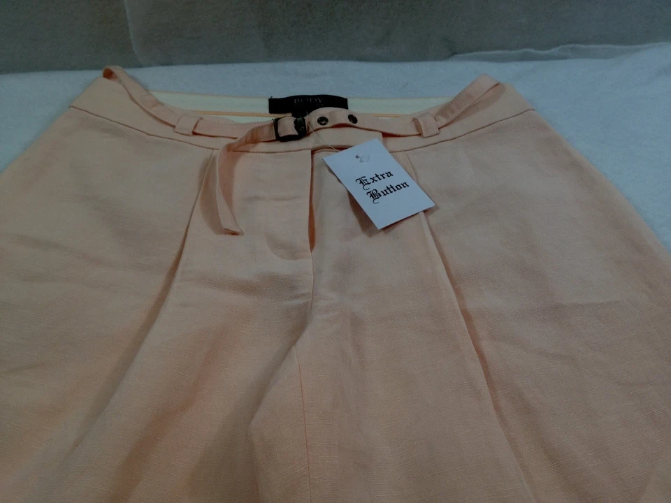Pantalones capri cortos de lino vintage Body by Victoria Marisa para mujer talla 2 cintura 28 Foto 2 de 4