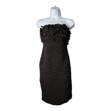 Vintage Forever 21 Strapless Dress Black Floral Party Y2K Size Medium NWT