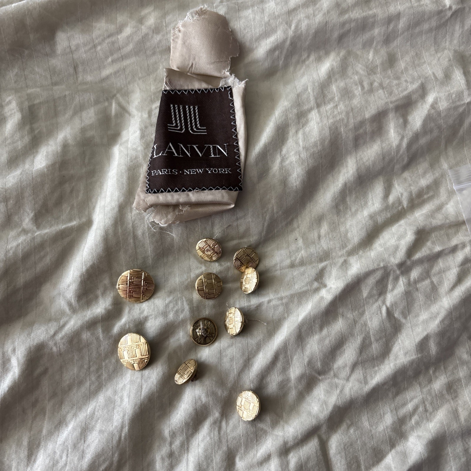 LANVIN brass Gold set 15mm 20mm Blazer Jacket Replacement Button 10