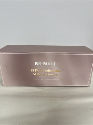 BS-MALL 18-Piece Makeup Brush Set, Synthetic, with Black Case