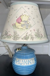 Vintage Winnie the Pooh Deluxe Nursery Lamp HUNNY POT With Shade