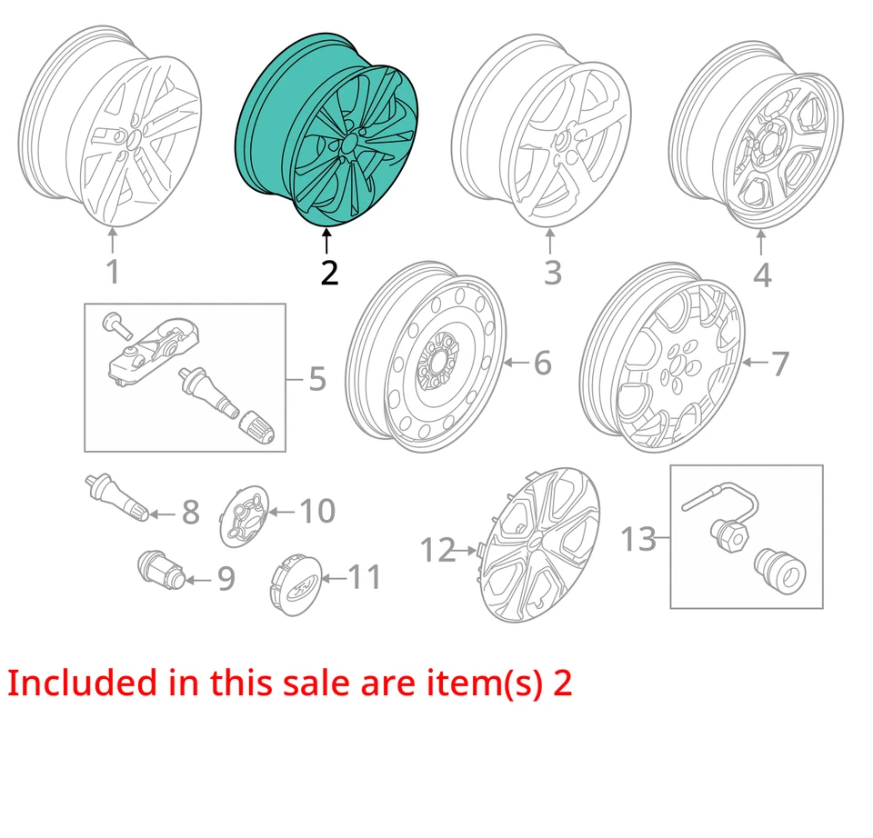 2013-2019 Ford Taurus Oem Wheel Rim Y0462 - Image 3 of 4