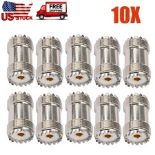 10X SO239 Barrel Connectors UHF Female to Female PL259 Coupler RF Coax Adapter