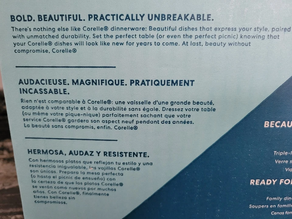 Retired New in Box Corning CORELLE SIGNATURE PRAIRE GARDEN RED 16 Pieces NIB - Image 4 of 4