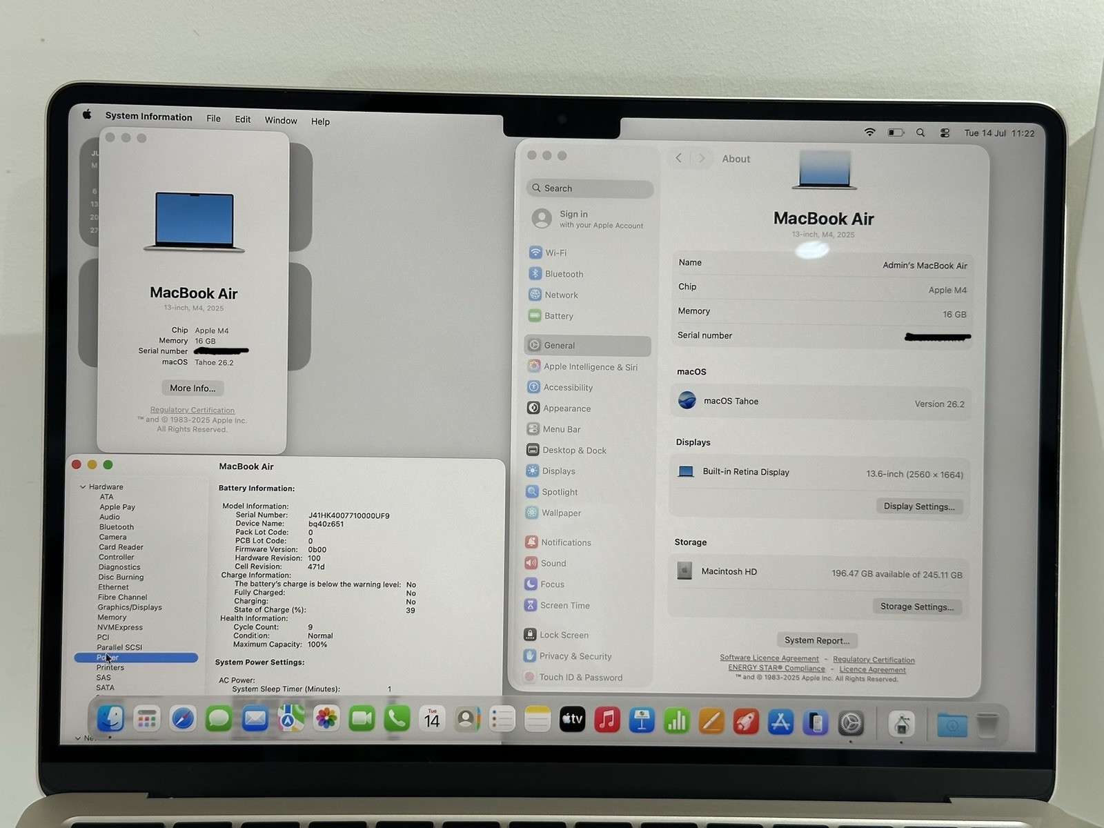 Apple MacBook Air 13.6" M4 2025 16GB RAM 256GB SSD Laptop All Colours