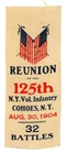 G.A.R. - Grand Army of the Republic – GAR 125 New York Infantry 1904 Ribbon