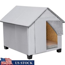 Waterproof Insulated Dog House Foldable Anti-Collapse Pet Shelter Cozy Bed New