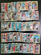 1972 Topps Baseball Card Lot - 50 Different - W/ Andy Etchebarren and Boots Day