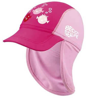 Beco sealife  Sonnenkappe UV Lichtschutzfaktor 50+ Größe 2 Ca. 52 cm Rosa