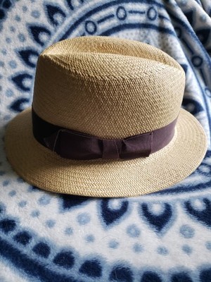 Vintage Herbert Johnson Genuine Panama Hat Brand New Original Tags 7 1/4 59 