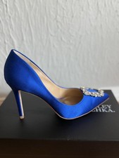 Badgley Mischka Cher Pointed Toe Evening Pumps Heels Blue sz 6.5