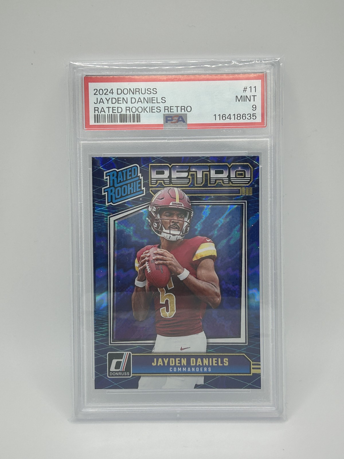 2024 Donruss #11 Jayden Daniels Rated Rookies Retro PSA 9