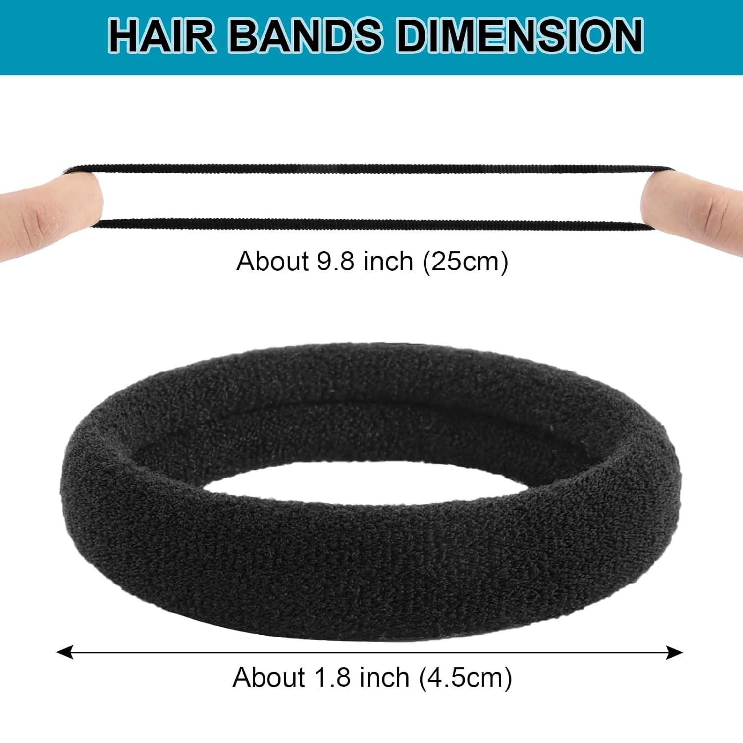 120PCS DWKFEOQ Black Hair Ties for Women Girls, Elastic Ponytail 