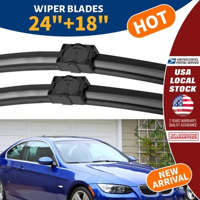 Windshield Wiper Blades Side Lock OEM Quality 24'' & 18 '' Bracketless Frameless