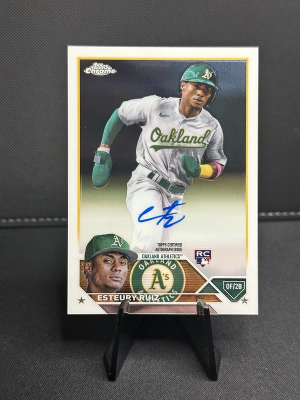 2023 Topps Chrome Esteury Ruiz Auto #RA-ERU (AU, RC) Marlins Rookie