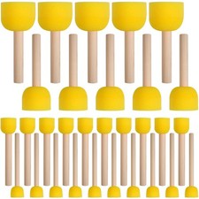 30 Pcs Round Sponges Brush Set, Round Sponge Brushes for Painting, Paint Sponges