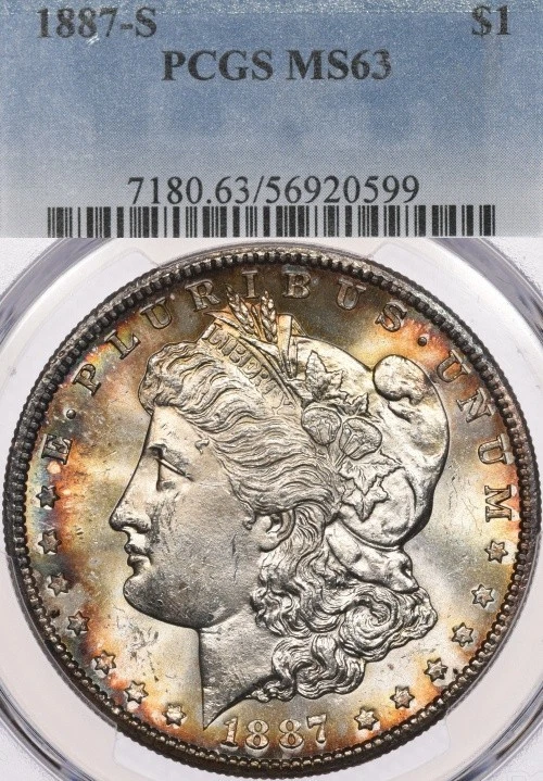 MS 63 Graded 1887 Year Morgan US Dollars (1878-1921) for sale | eBay